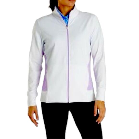 FOOTJOY Women Full Zip Panel Pocket Midlayer Size L Sweatshirt Jacket NEW - Picture 3 of 15